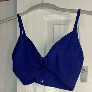 Brand New Aerie Blue Ribbed Bralette Top
